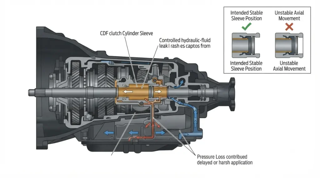 F-150 clunk when Stopping from 10R80 CDF clutch cylinder sleeve leak