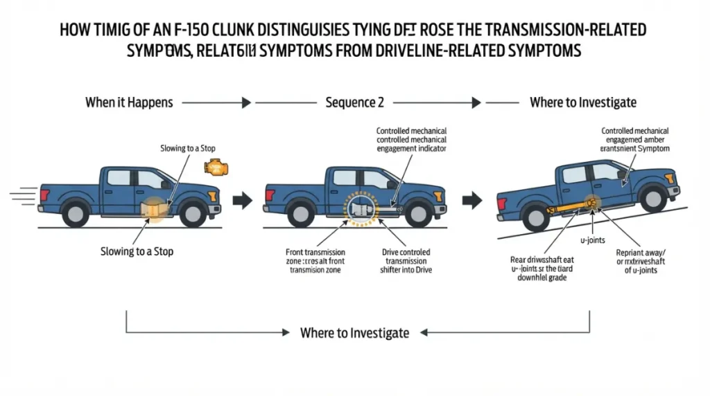 F-150 clunk when Stopping timing chart for transmission and driveline