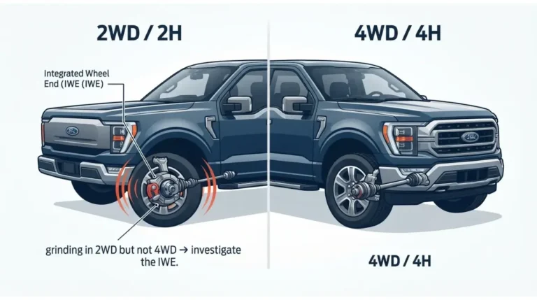 2WD F-150 grinding noise pointing to the front IWE system