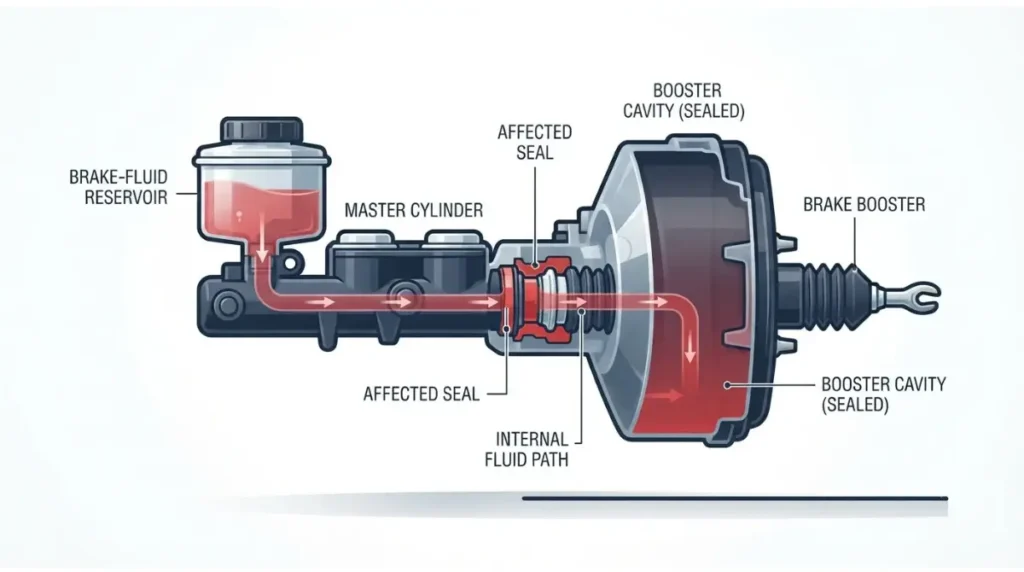 F-150 master cylinder brake fluid into booster Recall diagram