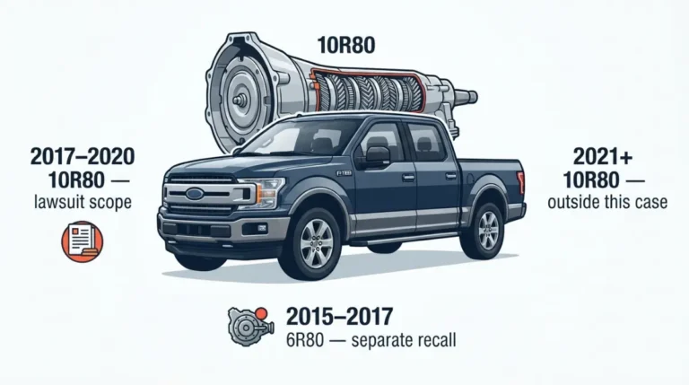 Ford 10 speed lawsuit explained with F-150 10R80 and 6R80 transmission comparison