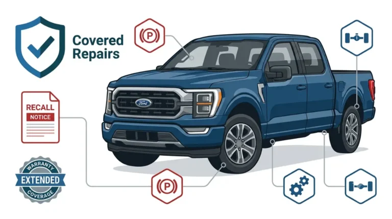 Ford F-150 Problem recall coverage guide showing major truck defects and repair coverage