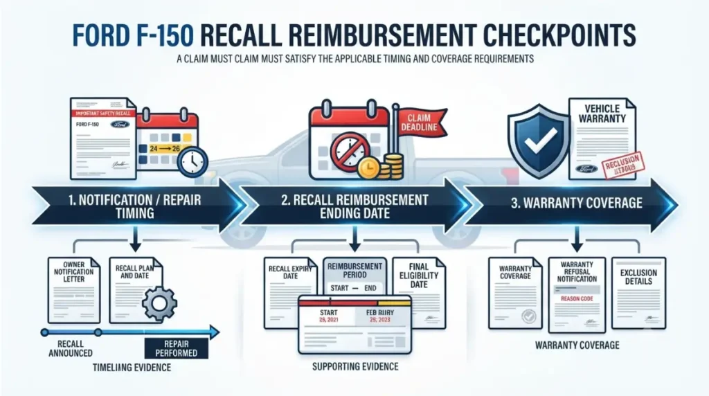 Reimbursement eligibility cutoffs for an F-150 recall repair