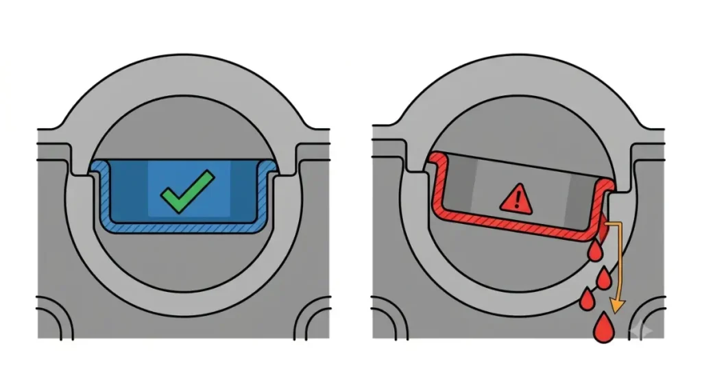 Vector illustration of a misaligned Ford 3.5L EcoBoost cup plug linked to Recalls